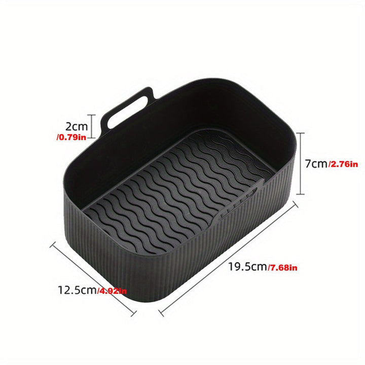 Cesta de silicona para freidora de aire – 1 bandeja para hornear antiadherente, compatible con freidoras NINJA, tapete de cocina resistente al calor para uso en cocina y restaurante