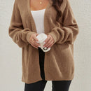Cardigan holgado casual con abertura lateral y mangas tipo dolman, para primavera/otono