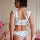 Conjunto de sosten impreso inalambrico para damas de 2 piezas