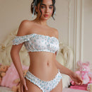 Conjunto de sosten impreso inalambrico para damas de 2 piezas