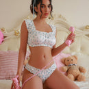 Conjunto de sosten impreso inalambrico para damas de 2 piezas
