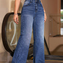 EZwear Jeans informales con vuelo para mujeres con bolsillos para uso diario o para el trabajo