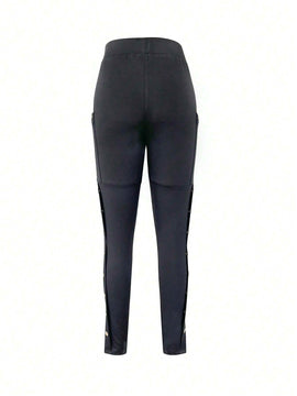 Pantalones para uso diario simples de unicolor para mujeres