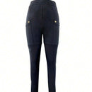 Pantalones para uso diario simples de unicolor para mujeres