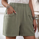 EMERY ROSE Shorts casuales lisos para mujer para uso diario