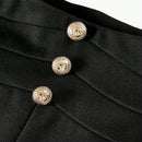 MOTF PREMIUM Pantalones ajustados de detalle de boton dorado solido para verano