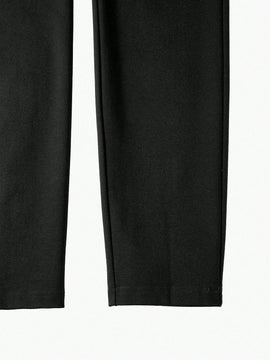 MOTF PREMIUM Pantalones ajustados de detalle de boton dorado solido para verano