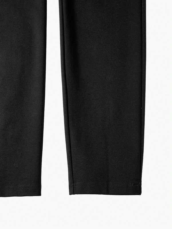 MOTF PREMIUM Pantalones ajustados de detalle de boton dorado solido para verano