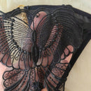 Tanga sexy con cadena caliente y con dibujos de mariposas transparentes para mujeres, ropa interior de cintura baja