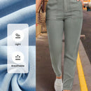 LUNE Pantalones casuales de pierna recta para mujer con bolsillos con parche
