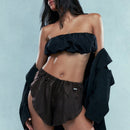 MISSGUIDED Shorts de pantalon con dobladillo de volante