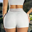 SXY Pantalones cortos sexys y ajustados de verano para mujer con malla empalmada