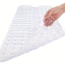 Alfombra de Bañera Extra Larga Antideslizante con Agujeros de Drenaje y Ventosas - Lavable a Máquina, Duradera, Alfombra de Ducha de PVC para Hogar, Hotel, Viaje en Coche - Disponible en Múltiples Colores