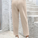 Frenchy pantalones largos para mujer en unicolor con tirantes, corbata de lazo y diseno simple para uso diario