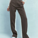 MISSGUIDED Pantalon de pierna ancha con pliegues a la medida y costuras con bloques de color