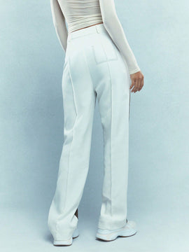 MISSGUIDED Pantalon de pierna ancha con pliegues a la medida y costuras con bloques de color