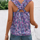 Camiseta casual de cuello redondo para mujeres con impresiones aleatorias para uso diario