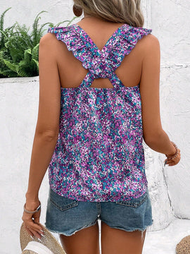 Camiseta casual de cuello redondo para mujeres con impresiones aleatorias para uso diario