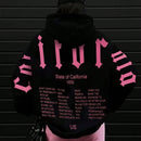 Essnce sudadera con capucha de ajuste holgado y cordon, con estampado de lema, para mujer, para otono/invierno