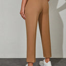 Pantalones de cintura con cordon con bolsillo oblicuo