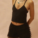 Shorts casuales de mujeres con dobladillo de encaje y parche de patchwork