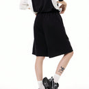 Coolane Pantalones cortos de craneo impresos para mujeres, frescos y atrevidos con 5 bolsillos