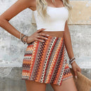 VCAY Skort de impresion geometrica para mujer, estilo de vacaciones