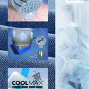 Jeans holgados de lavado claro Coolmax para mujer