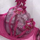 Nuevo conjunto de 2 piezas de Brasieres con aro para mujer y con reunion bordada