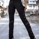 Pantalones para uso diario simples de unicolor para mujeres