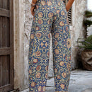 Vcay pantalones largos holgados impresos para mujer para uso diario