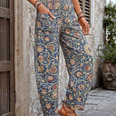 Vcay pantalones largos holgados impresos para mujer para uso diario