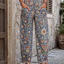 Vcay pantalones largos holgados impresos para mujer para uso diario