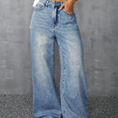 ICON Jeans informales de pierna ancha con efecto lavado