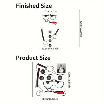 1pc Calcomanía de Tapa de Inodoro con Cara Sonriente - Autoadhesiva, Calcomanía Creativa para Pared de Baño para Todas las Estaciones