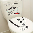 1pc Calcomanía de Tapa de Inodoro con Cara Sonriente - Autoadhesiva, Calcomanía Creativa para Pared de Baño para Todas las Estaciones