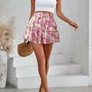 VCAY Shorts de vacaciones holgados con estampado floral