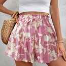 VCAY Shorts de vacaciones holgados con estampado floral