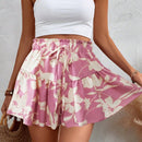 VCAY Shorts de vacaciones holgados con estampado floral