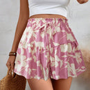 VCAY Shorts de vacaciones holgados con estampado floral