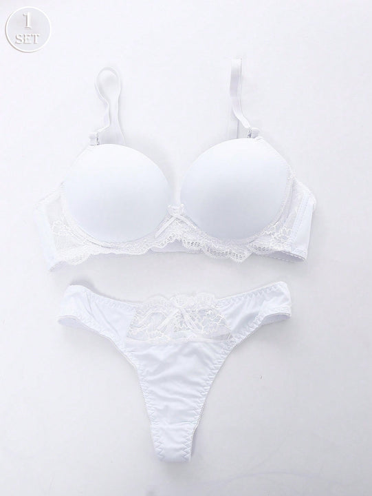 Conjunto de sosten brillante para mujeres, lenceria sexy push-up con Tangas