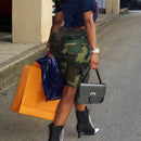 Shorts casuales de verano con estampado de camuflaje y bolsillos