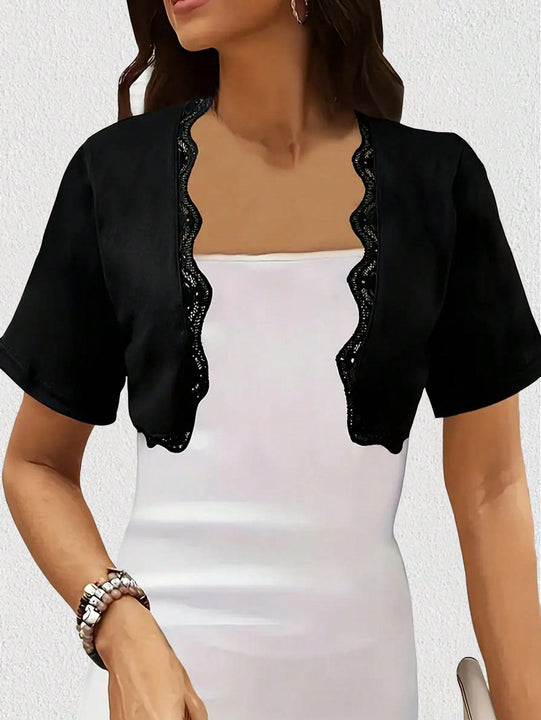 Cubierta de punto para mujer, chal ligero para proteccion solar con tirantes espaguetis, longitud corta, se puede llevar como ropa exterior