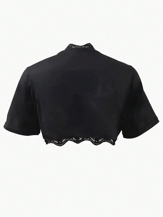 Cubierta de punto para mujer, chal ligero para proteccion solar con tirantes espaguetis, longitud corta, se puede llevar como ropa exterior