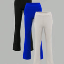 Conjunto comodo informal de pantalones plisados de alto elastico para mujer