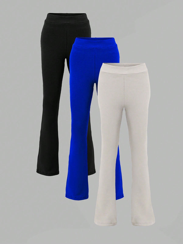 Conjunto comodo informal de pantalones plisados de alto elastico para mujer