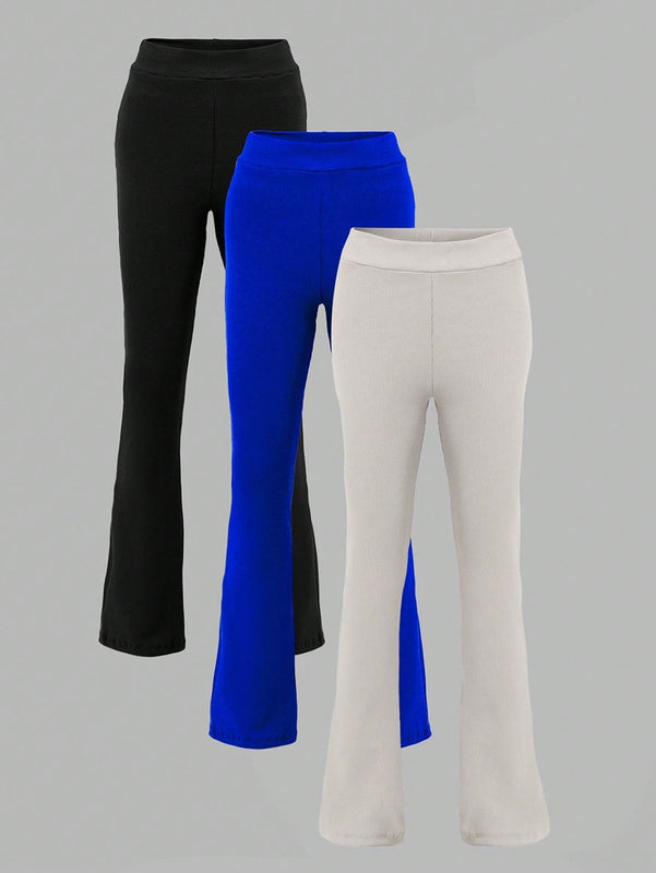 Conjunto comodo informal de pantalones plisados de alto elastico para mujer