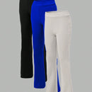 Conjunto comodo informal de pantalones plisados de alto elastico para mujer
