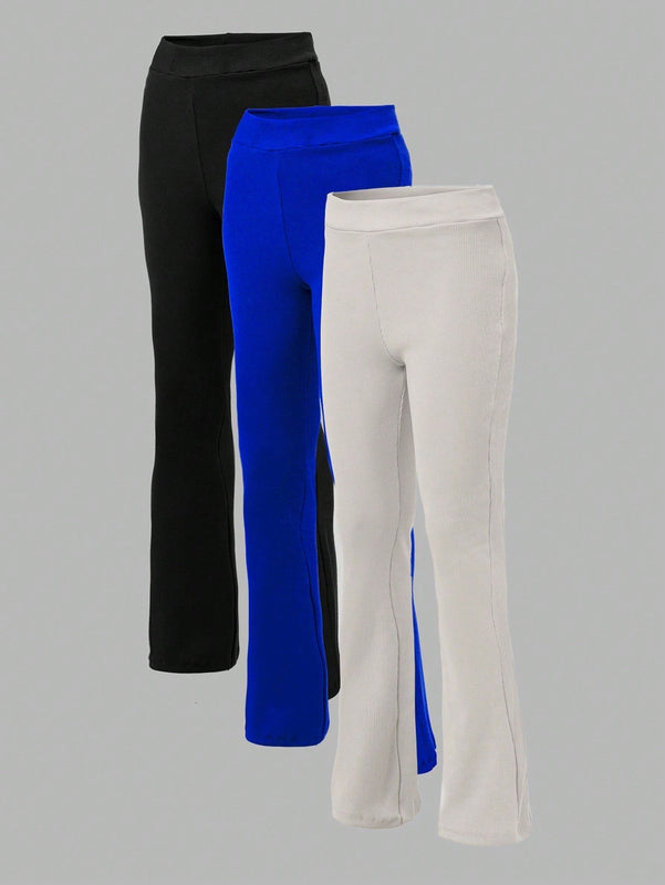 Conjunto comodo informal de pantalones plisados de alto elastico para mujer