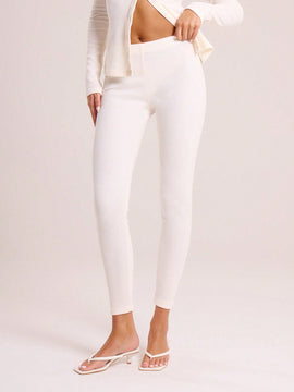 MUSERA Leggings acanalados de cintura baja